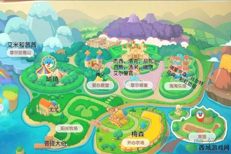 摩尔庄园手游小丑位置全解析