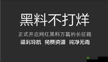热点事件黑料不打烊:探究其背后的影响与社会反思